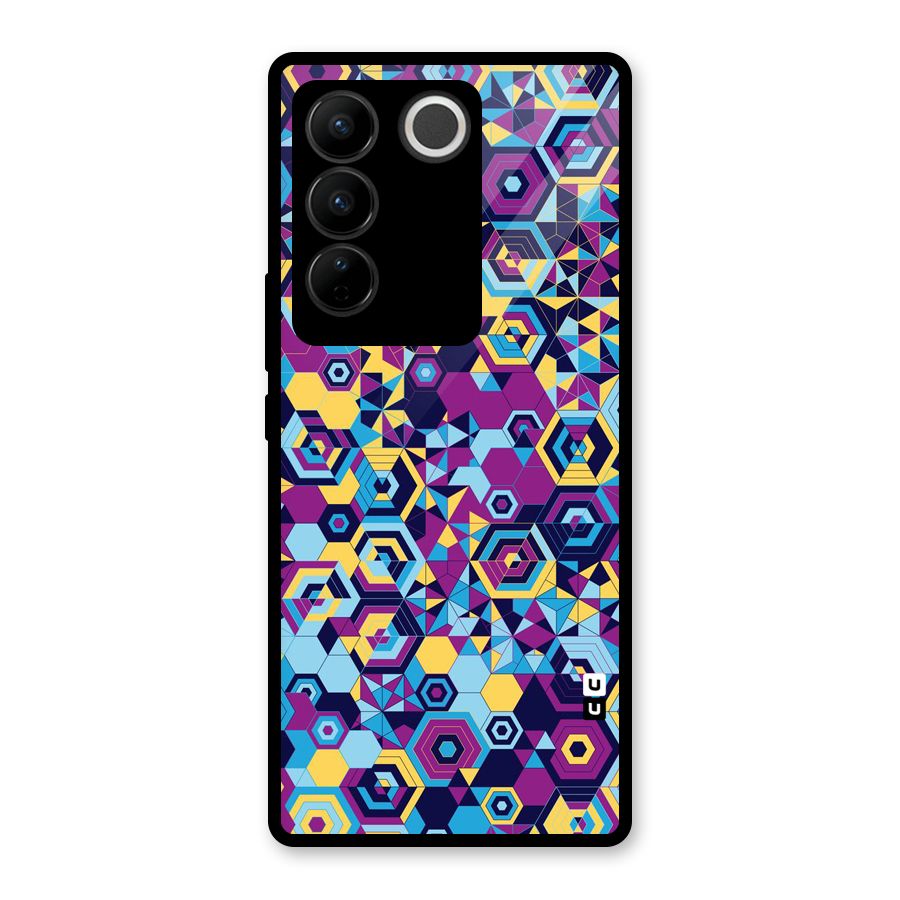 Artistic Abstract Glass Back Case for Vivo V27