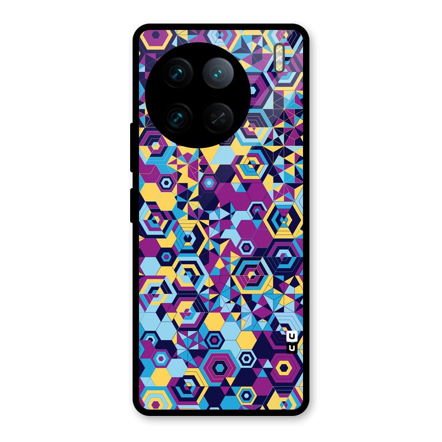 Artistic Abstract Glass Back Case for Vivo X90 Pro