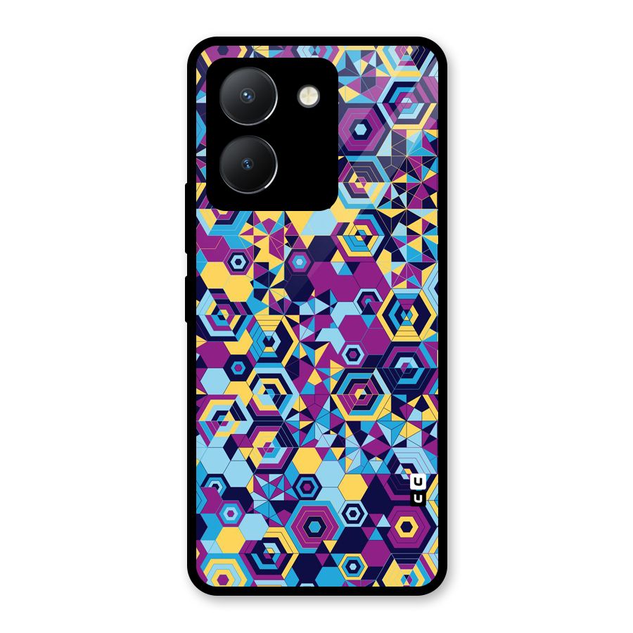 Artistic Abstract Glass Back Case for Vivo Y36