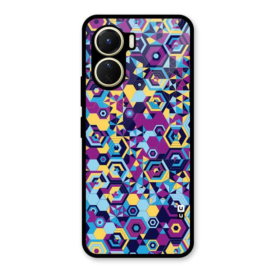 Artistic Abstract Glass Back Case for Vivo Y56