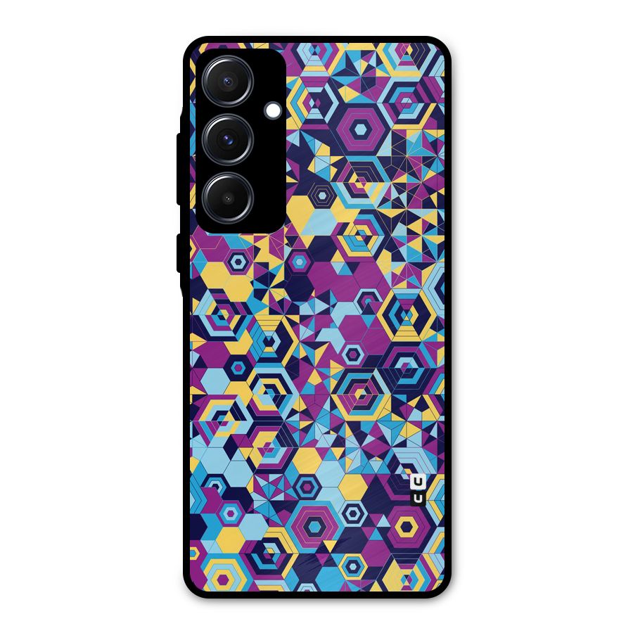 Artistic Abstract Metal Back Case for Galaxy A55