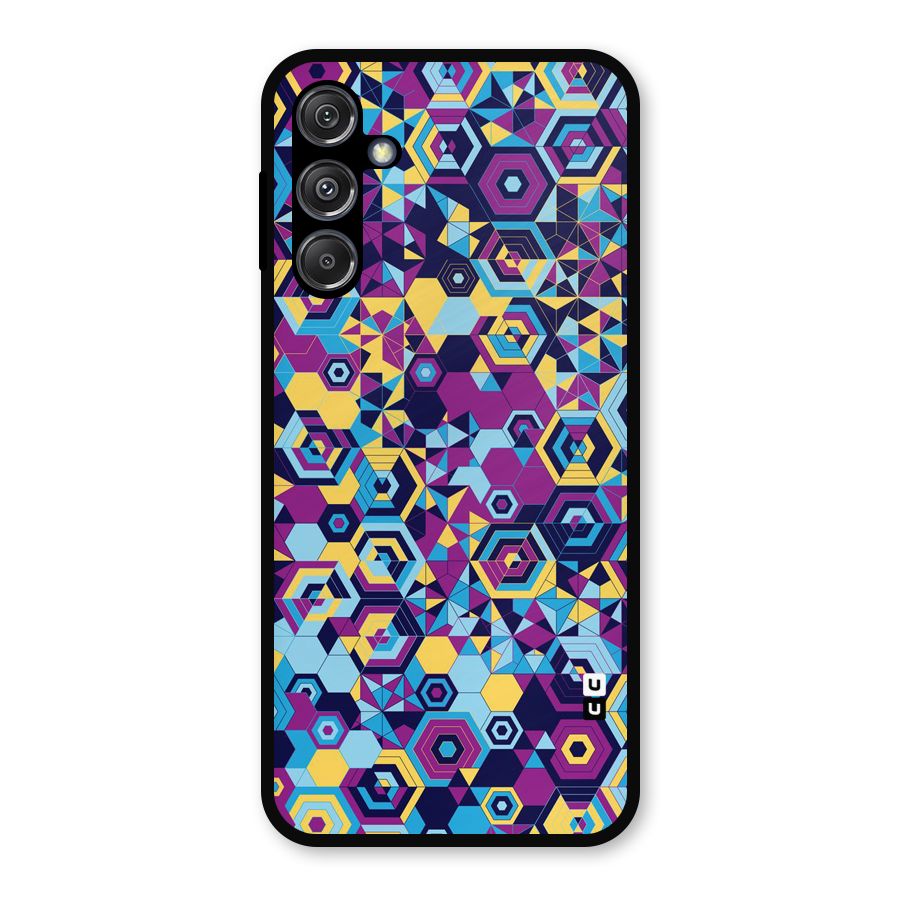 Artistic Abstract Metal Back Case for Galaxy M34 5G