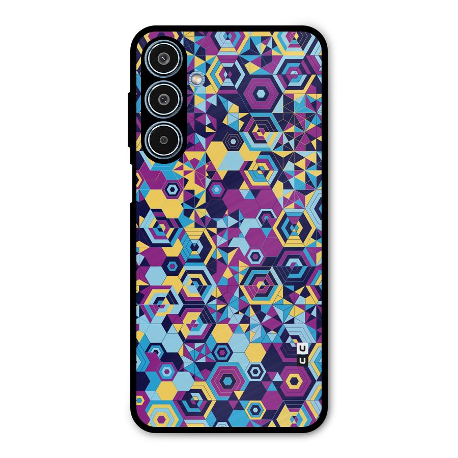 Artistic Abstract Metal Back Case for Galaxy M35