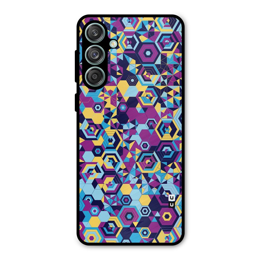 Artistic Abstract Metal Back Case for Galaxy M55 5G