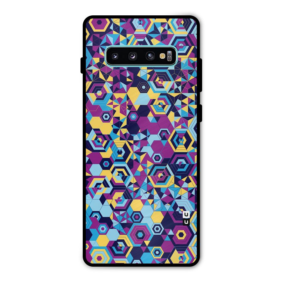 Artistic Abstract Metal Back Case for Galaxy S10 Plus