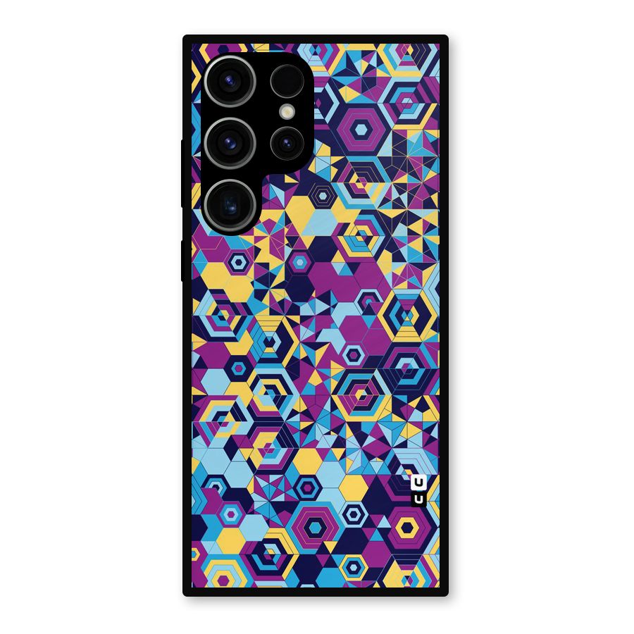 Artistic Abstract Metal Back Case for Galaxy S23 Ultra