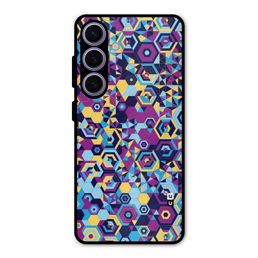 Artistic Abstract Metal Back Case for Galaxy S24