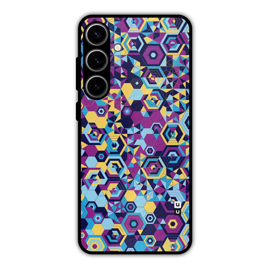 Artistic Abstract Metal Back Case for Galaxy S24 Plus
