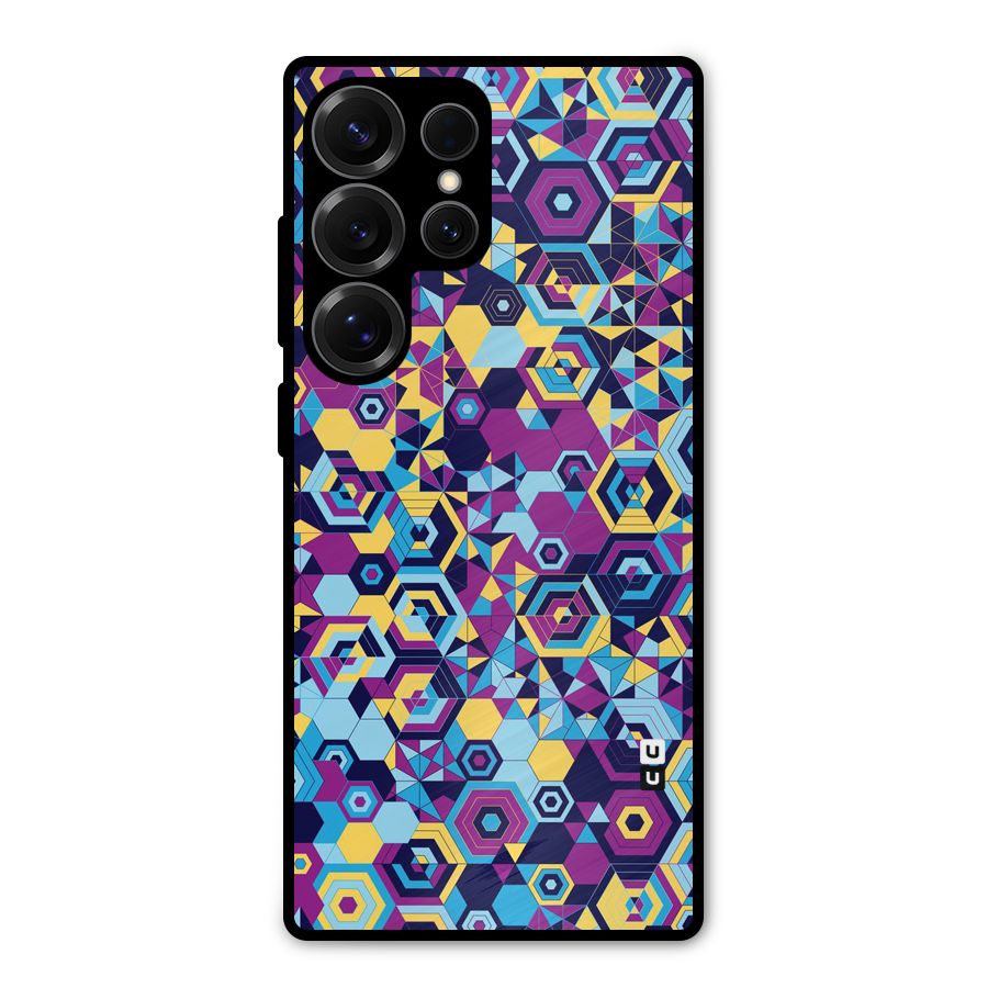 Artistic Abstract Metal Back Case for Galaxy S25 Ultra