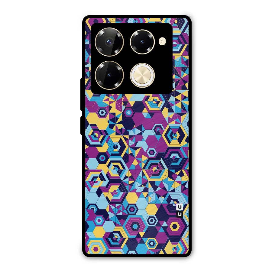 Artistic Abstract Metal Back Case for Infinix Note 40 Pro Plus