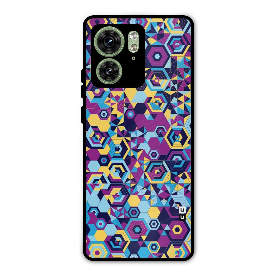 Artistic Abstract Metal Back Case for Motorola Edge 40 5G