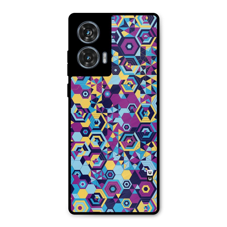 Artistic Abstract Metal Back Case for Motorola Edge 50 Fusion