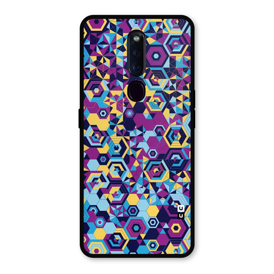 Artistic Abstract Metal Back Case for Oppo F11 Pro