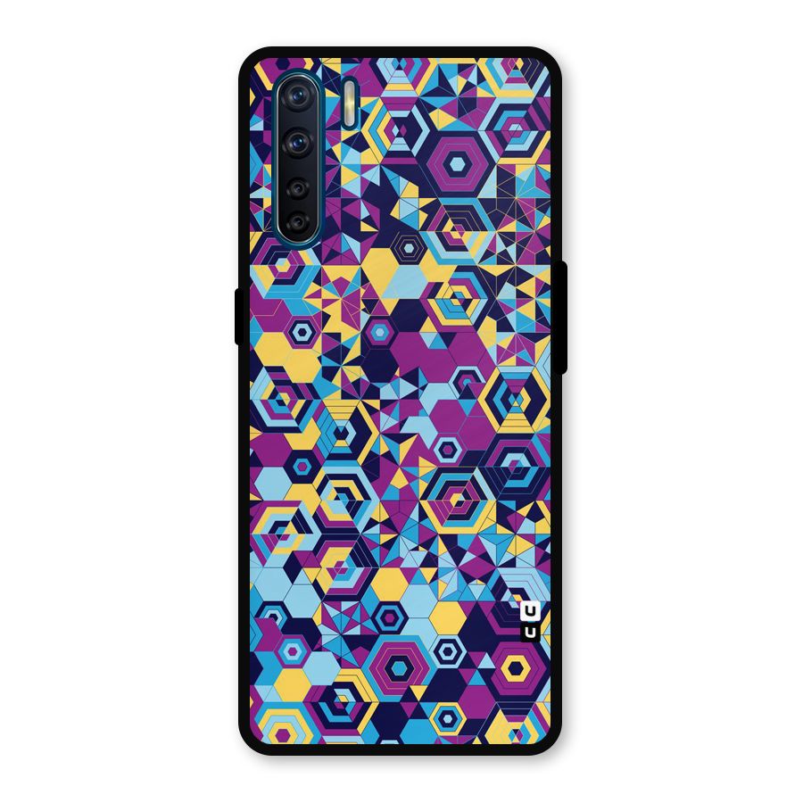 Artistic Abstract Metal Back Case for Oppo F15