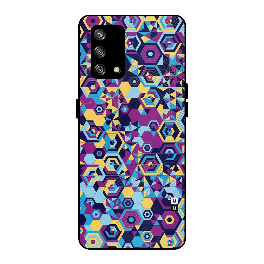 Artistic Abstract Metal Back Case for Oppo F19