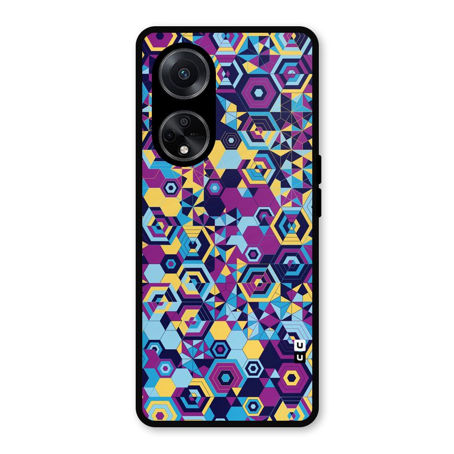 Artistic Abstract Metal Back Case for Oppo F23