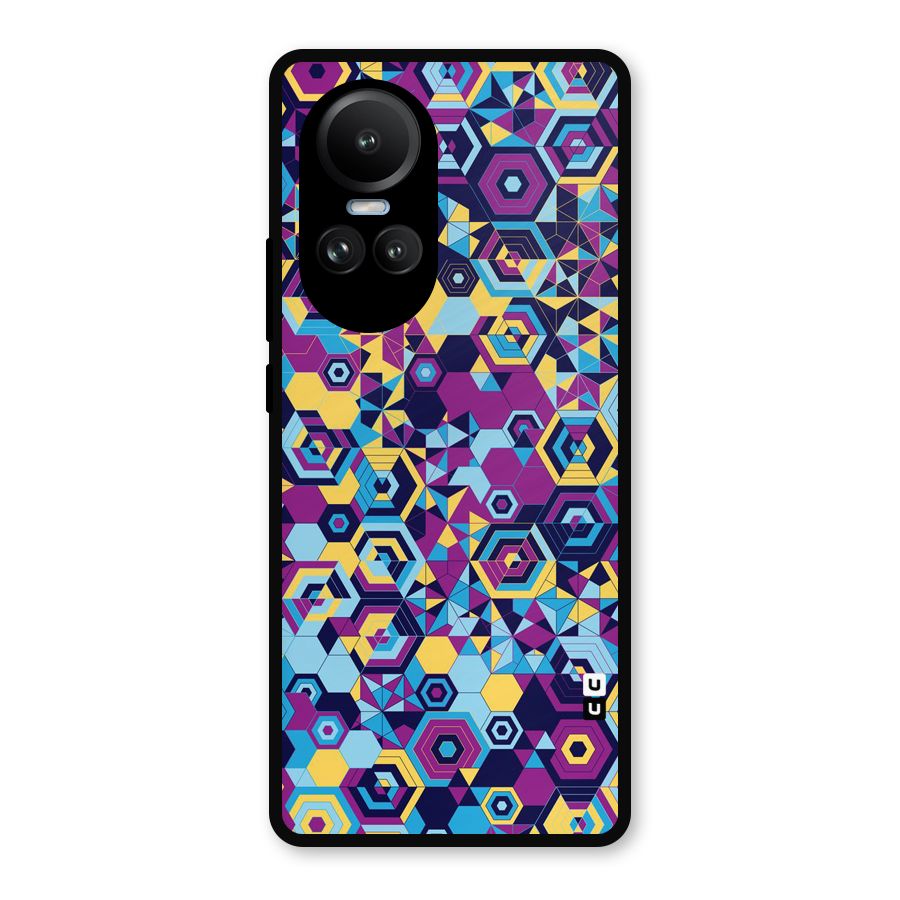 Artistic Abstract Metal Back Case for Oppo Reno10