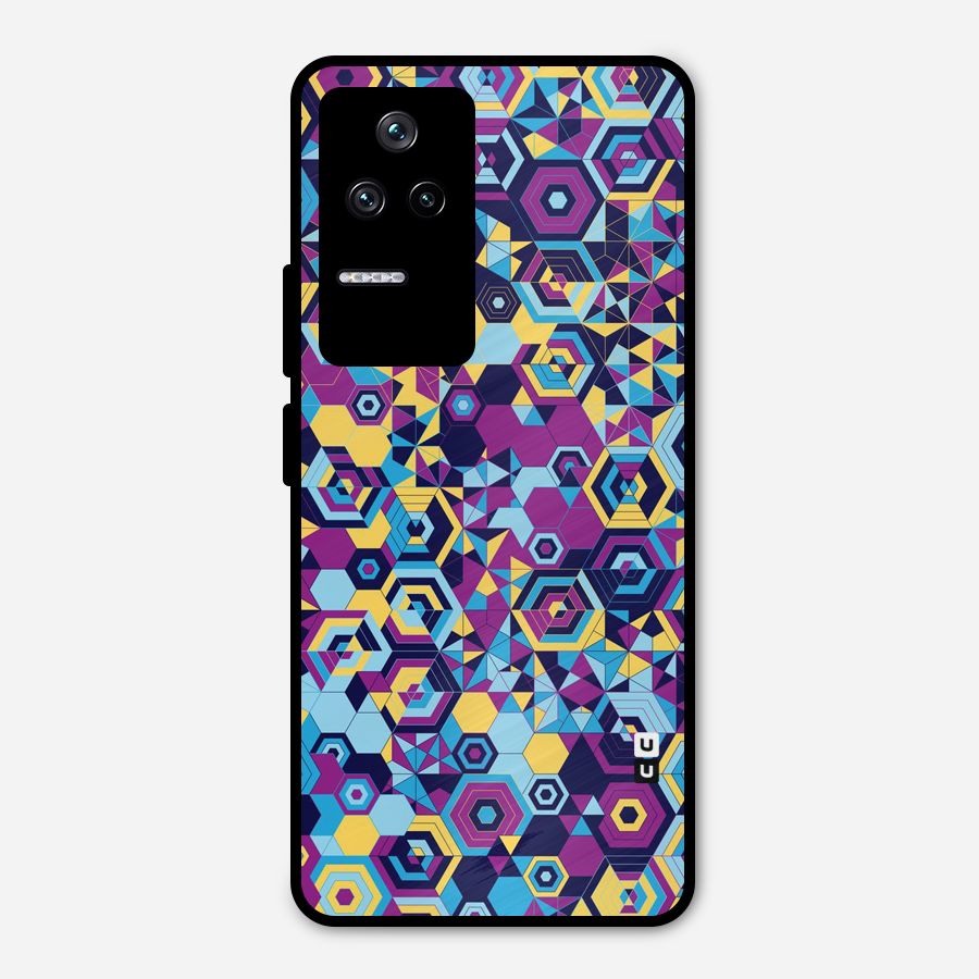 Artistic Abstract Metal Back Case for Poco F4 5G