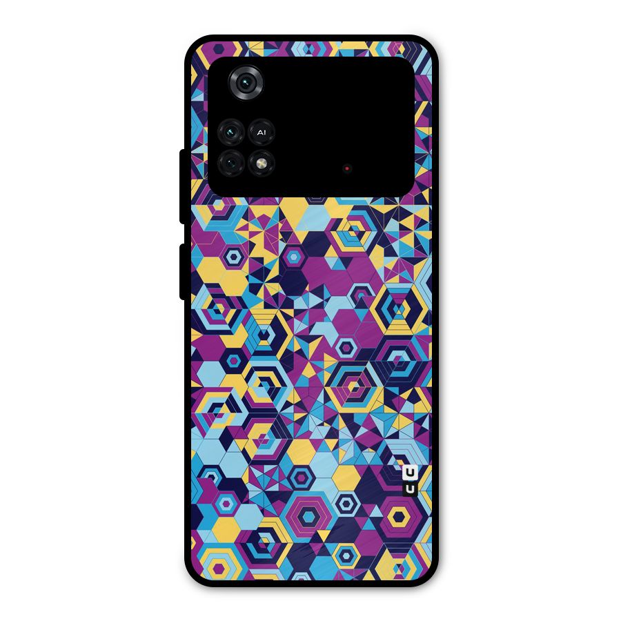 Artistic Abstract Metal Back Case for Poco M4 Pro 4G