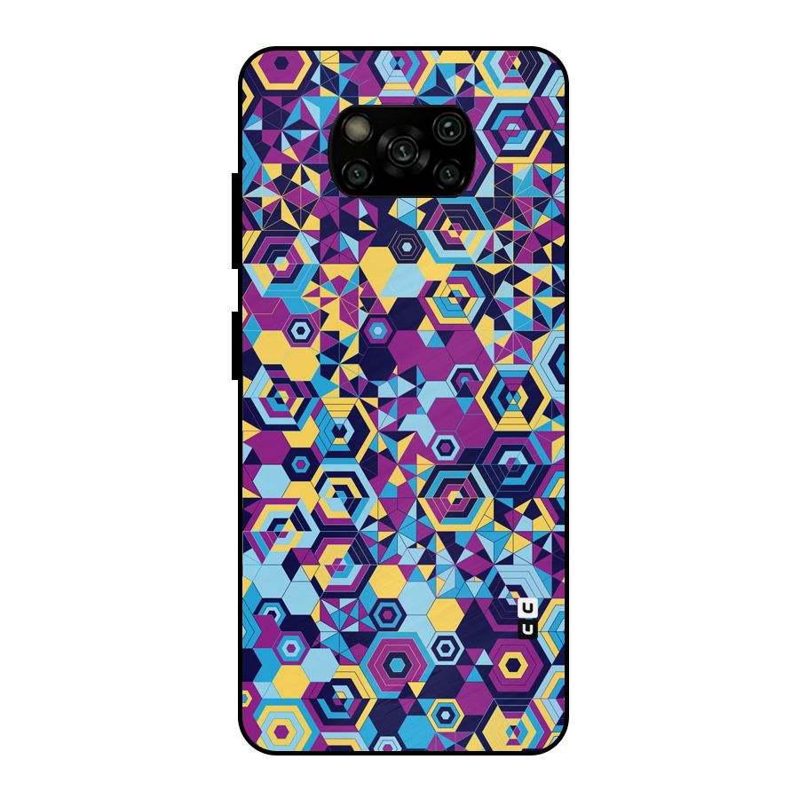 Artistic Abstract Metal Back Case for Poco X3