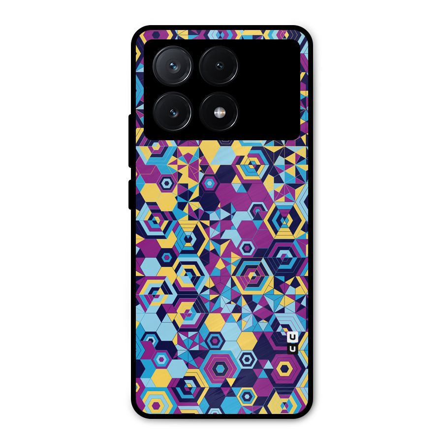 Artistic Abstract Metal Back Case for Poco X6 Pro