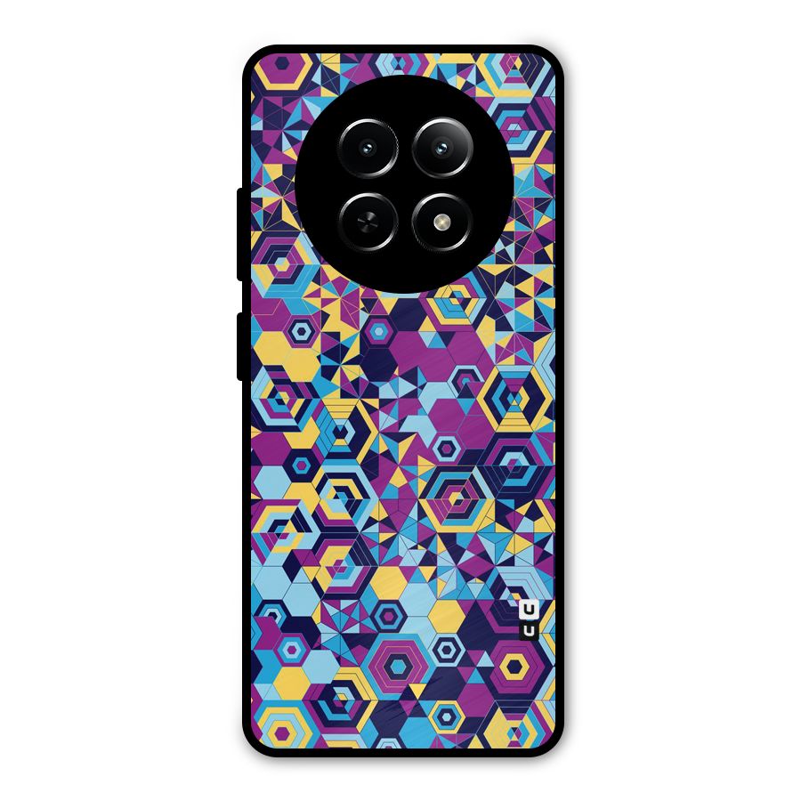 Artistic Abstract Metal Back Case for Realme 12x 5G