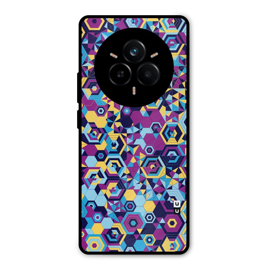 Artistic Abstract Metal Back Case for Realme 14 Pro
