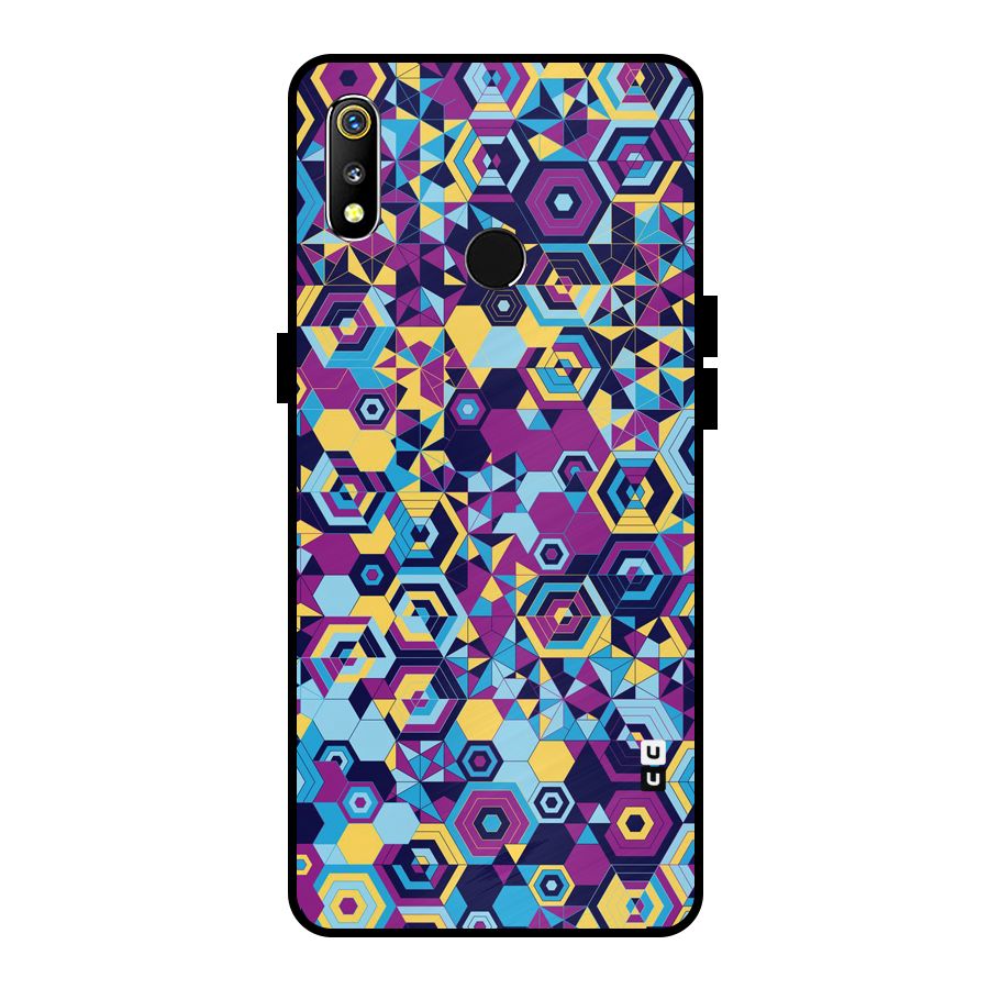Artistic Abstract Metal Back Case for Realme 3