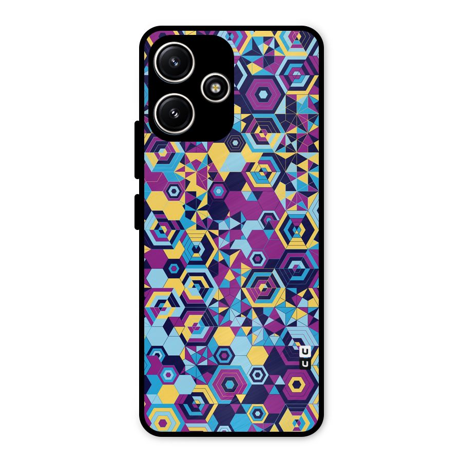 Artistic Abstract Metal Back Case for Redmi 12 5G