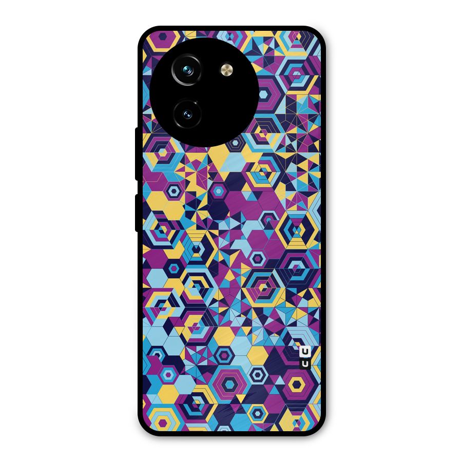 Artistic Abstract Metal Back Case for Vivo T3x
