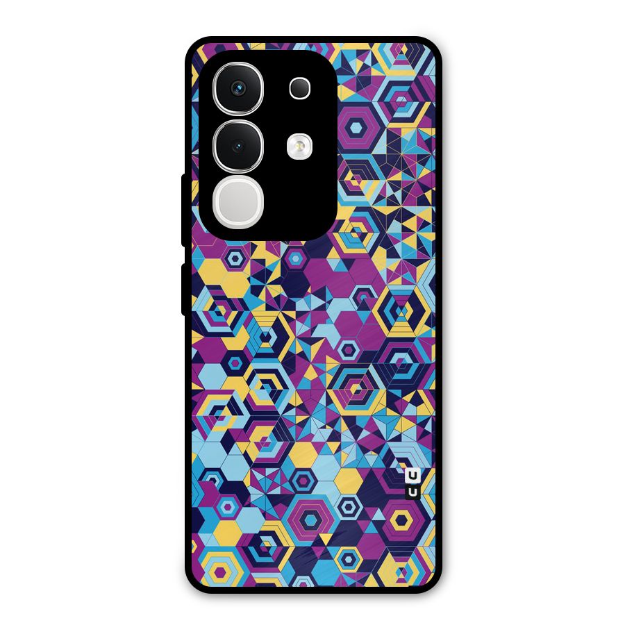 Artistic Abstract Metal Back Case for Vivo T4x