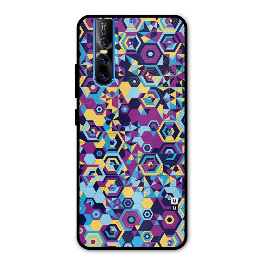 Artistic Abstract Metal Back Case for Vivo V15 Pro