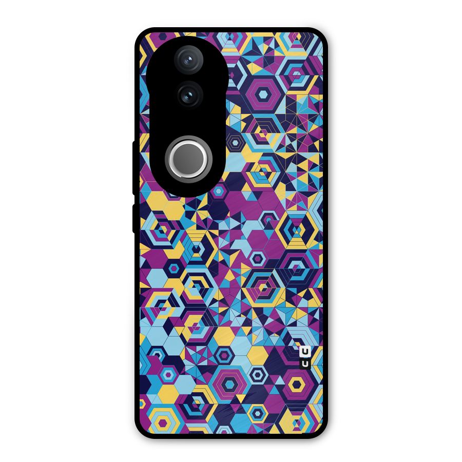 Artistic Abstract Metal Back Case for Vivo V50