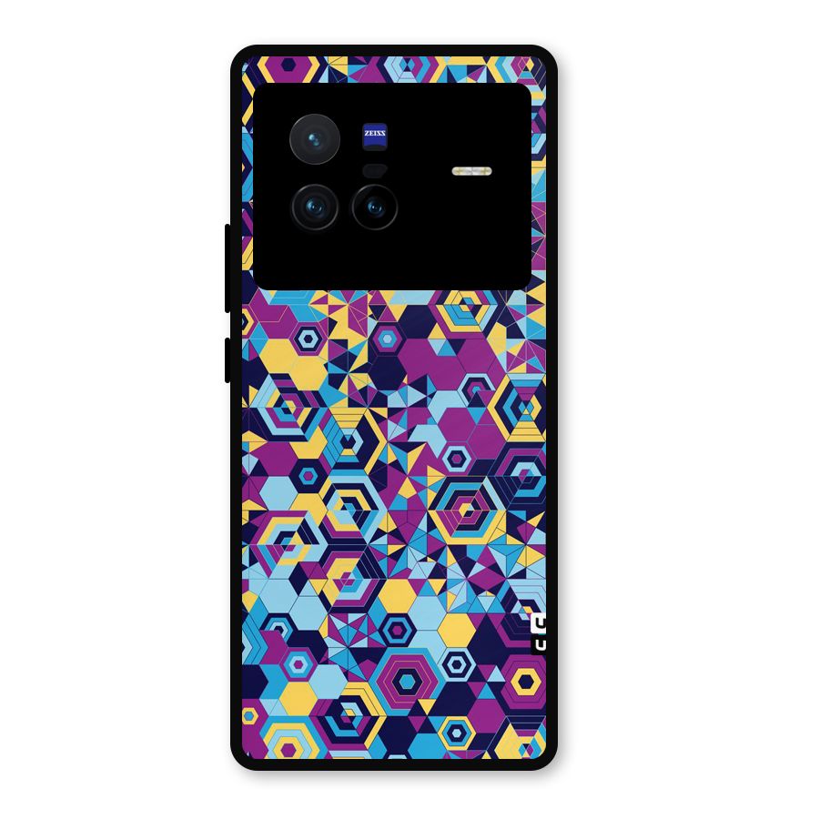 Artistic Abstract Metal Back Case for Vivo X80