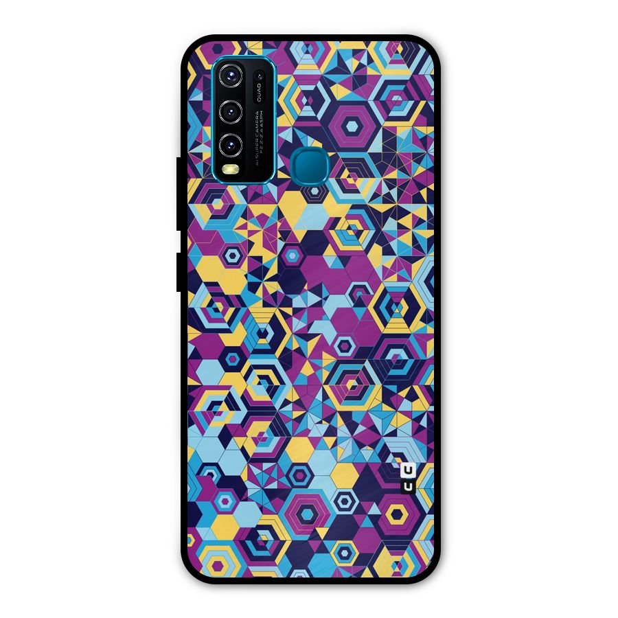 Artistic Abstract Metal Back Case for Vivo Y50