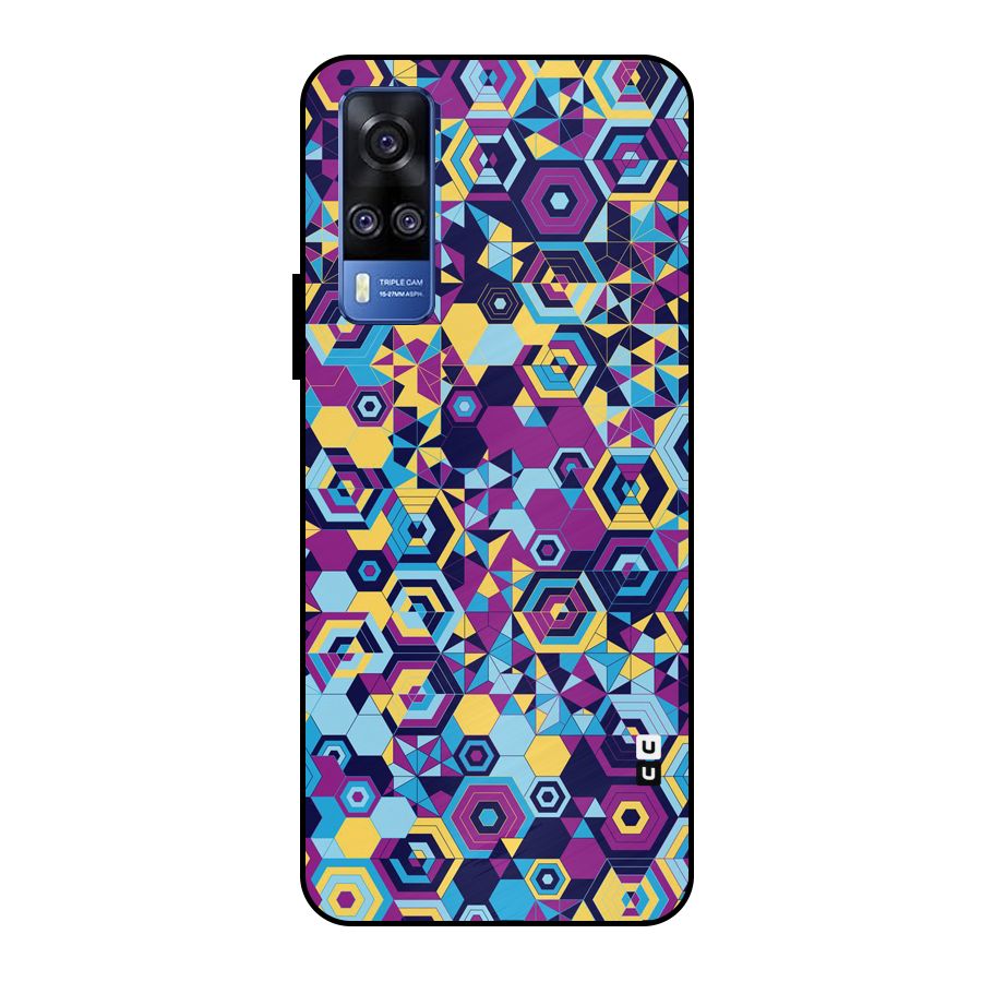 Artistic Abstract Metal Back Case for Vivo Y51