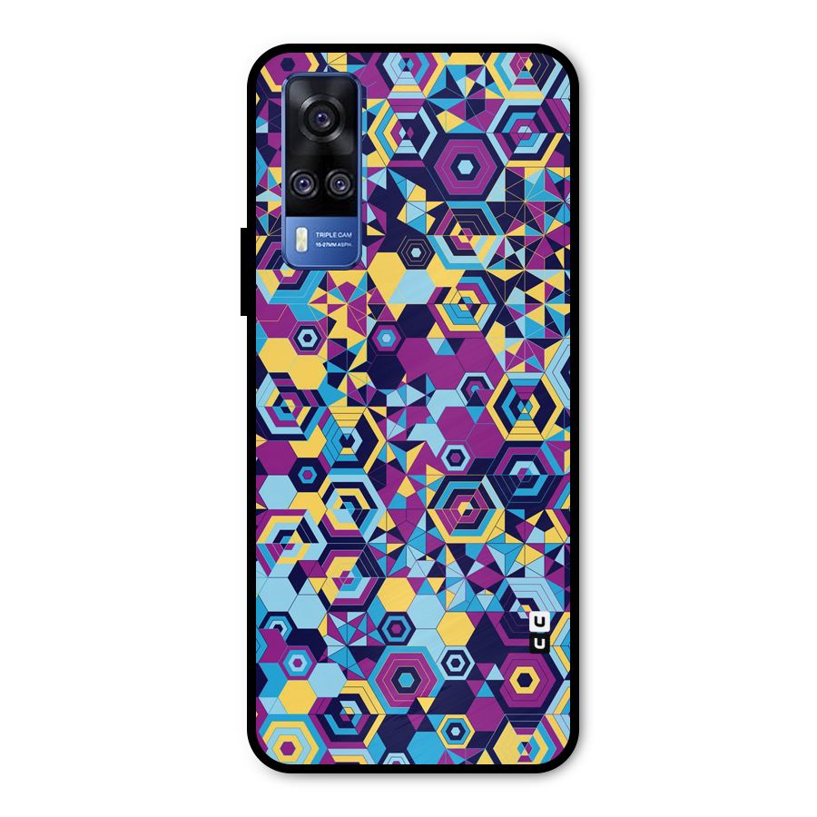 Artistic Abstract Metal Back Case for Vivo Y51A