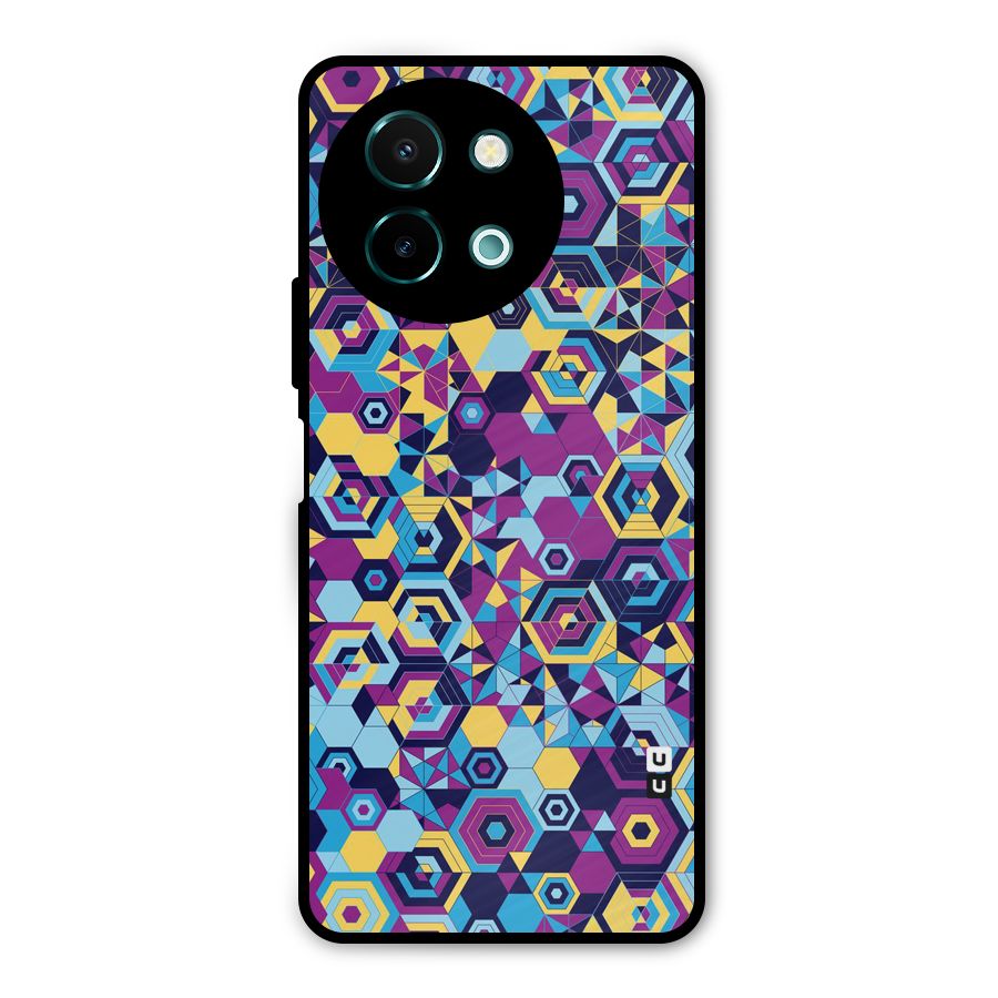Artistic Abstract Metal Back Case for Vivo Y58