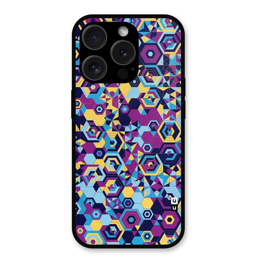 Artistic Abstract Metal Back Case for iPhone 15 Pro