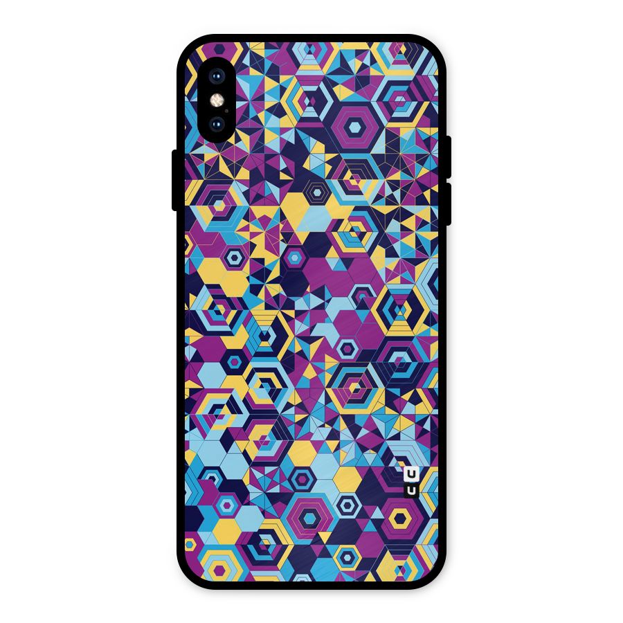 Artistic Abstract Metal Back Case for iPhone XS Max