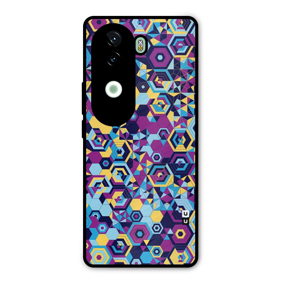 Artistic Abstract Metal Back Case for iQOO Z9s