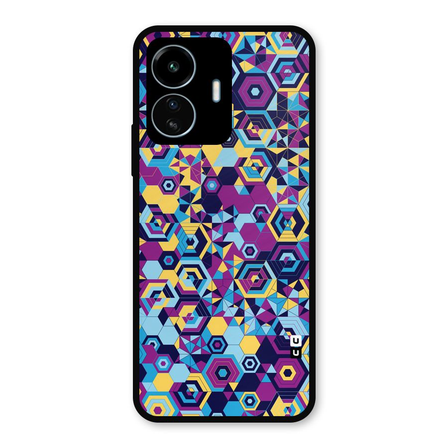 Artistic Abstract Metal Back Case for vivo iQOO Z6 Lite 5G
