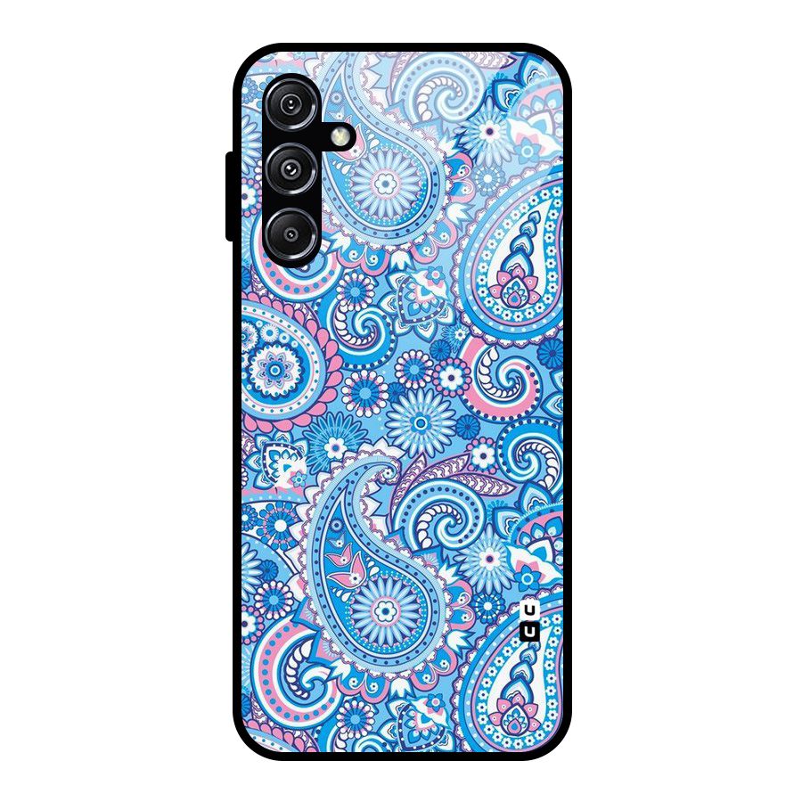 Artistic Blue Art Glass Back Case for Galaxy M34 5G