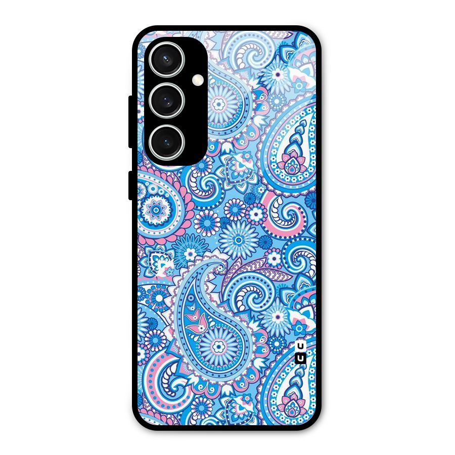 Artistic Blue Art Glass Back Case for Galaxy S23 FE