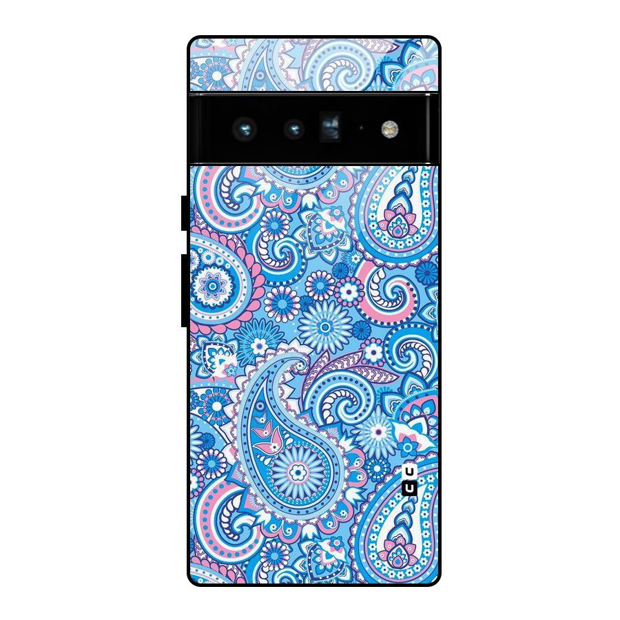 Artistic Blue Art Glass Back Case for Google Pixel 6 Pro