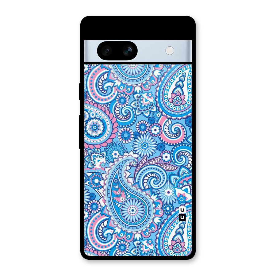 Artistic Blue Art Glass Back Case for Google Pixel 7a