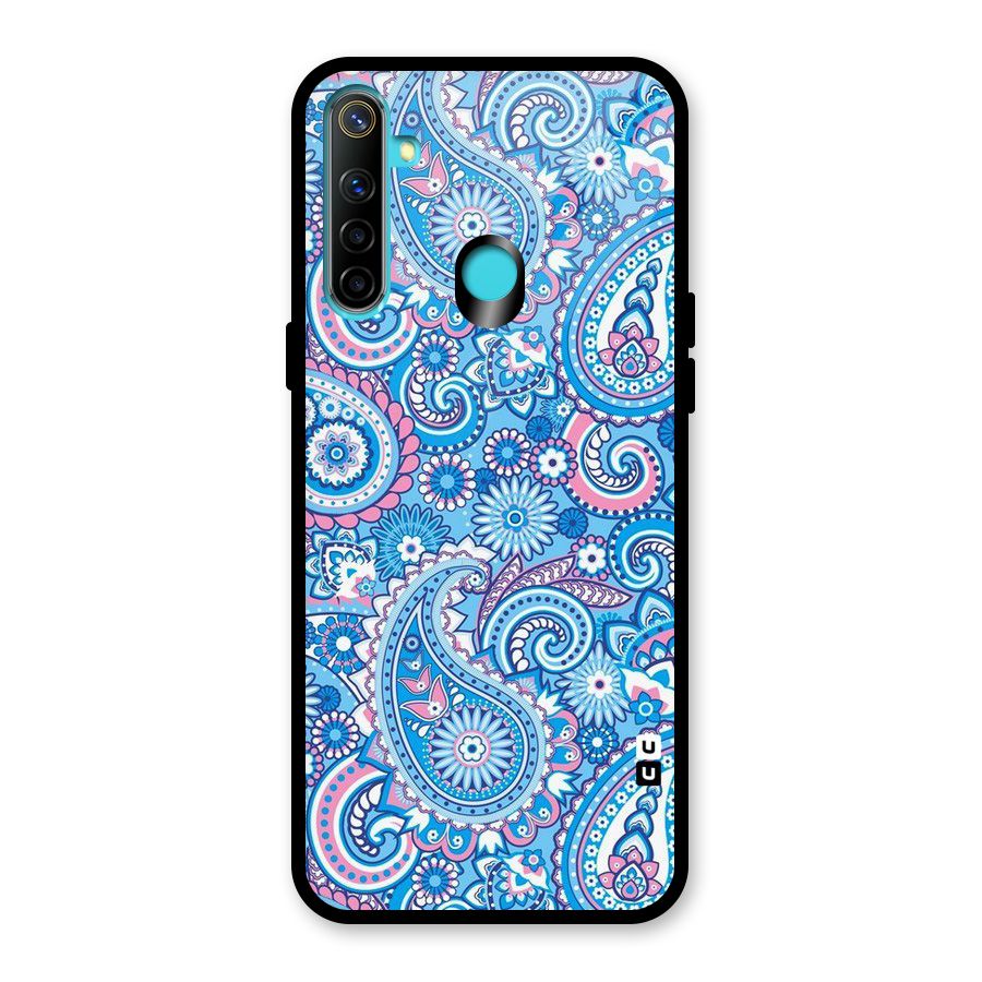 Artistic Blue Art Glass Back Case for Realme 5