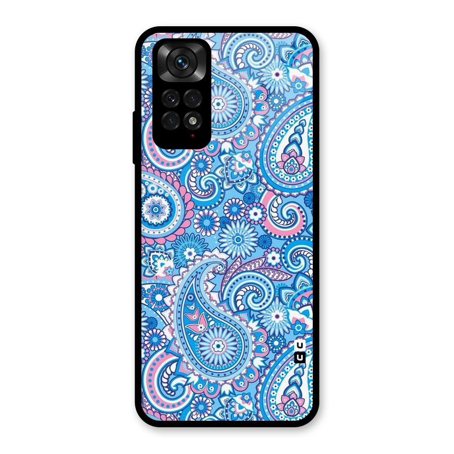 Artistic Blue Art Glass Back Case for Redmi Note 11S