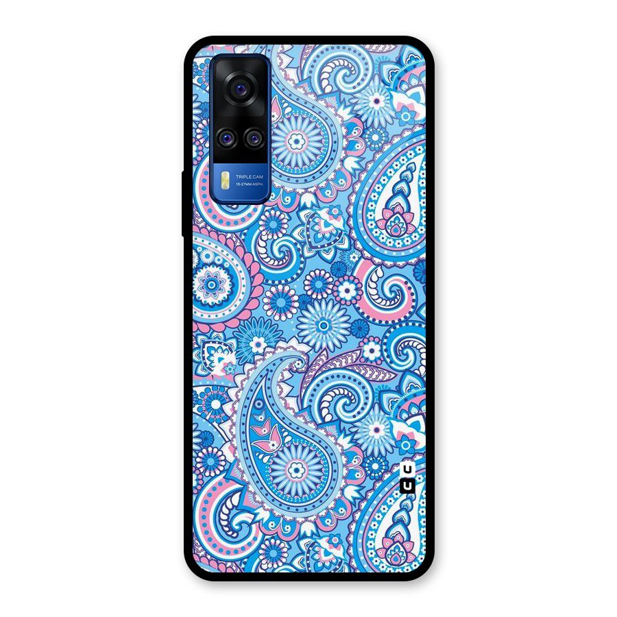 Artistic Blue Art Glass Back Case for Vivo Y31