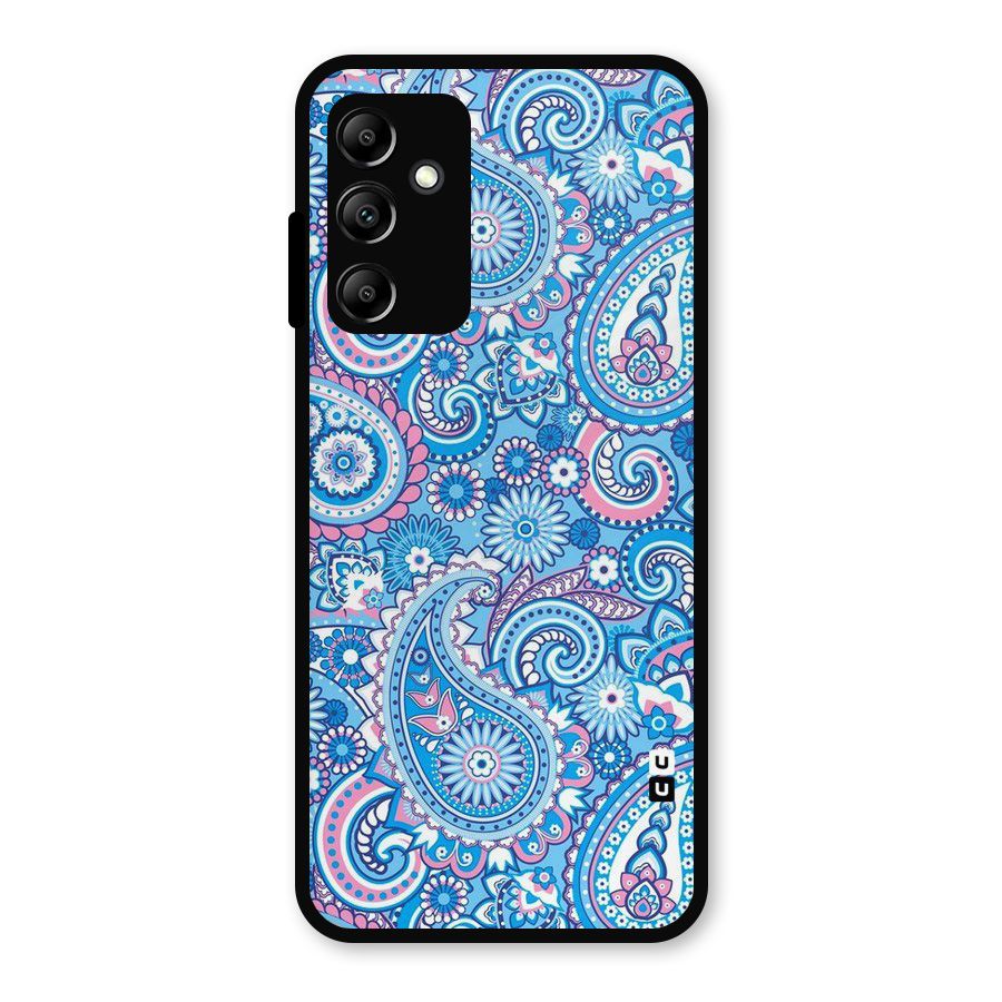 Artistic Blue Art Metal Back Case for Galaxy A14 5G